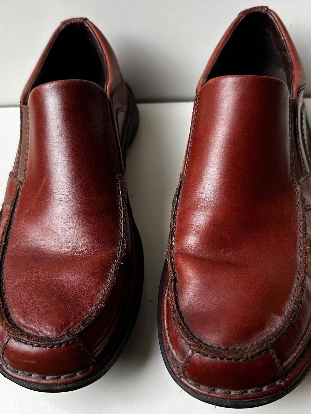 Streetcars Comfort Technology Brown Leather Casual Walking Loafers Men's Size
